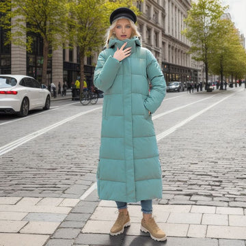Paris - Abrigo de Invierno Largo de Ajuste Holgado