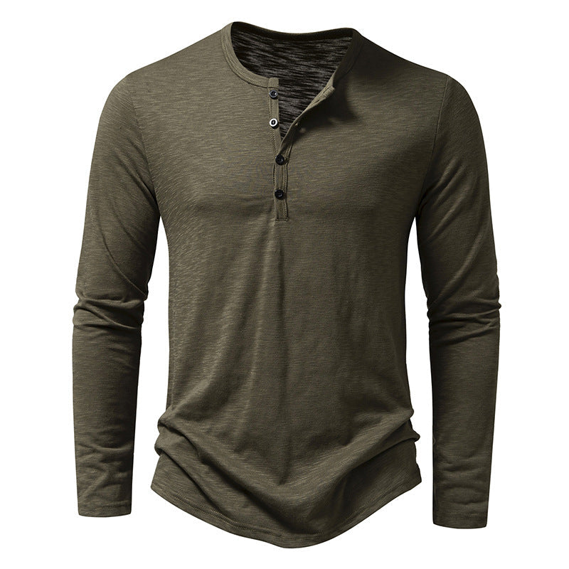 Randall - Camisa de hombre de manga larga con botones para uso casual
