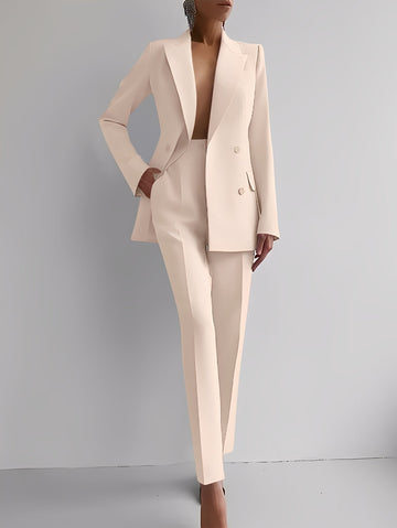 Nydia - Conjunto elegante de blazer y pantalón para mujeres
