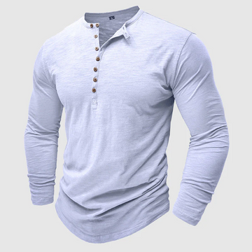 Ansel - Camisa Casual de Algodón con Botones para Hombres