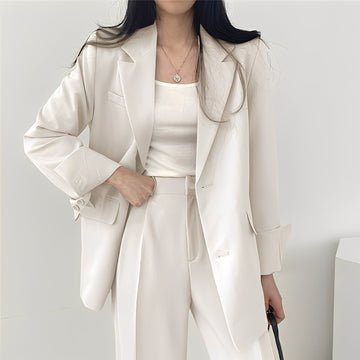 Alethea - Hermoso conjunto de blazer holgado y pantalón para mujeres