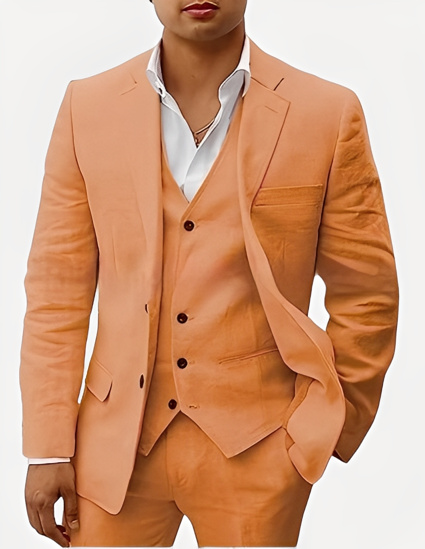 Beckham - Traje de lino elegante de tres piezas para hombres