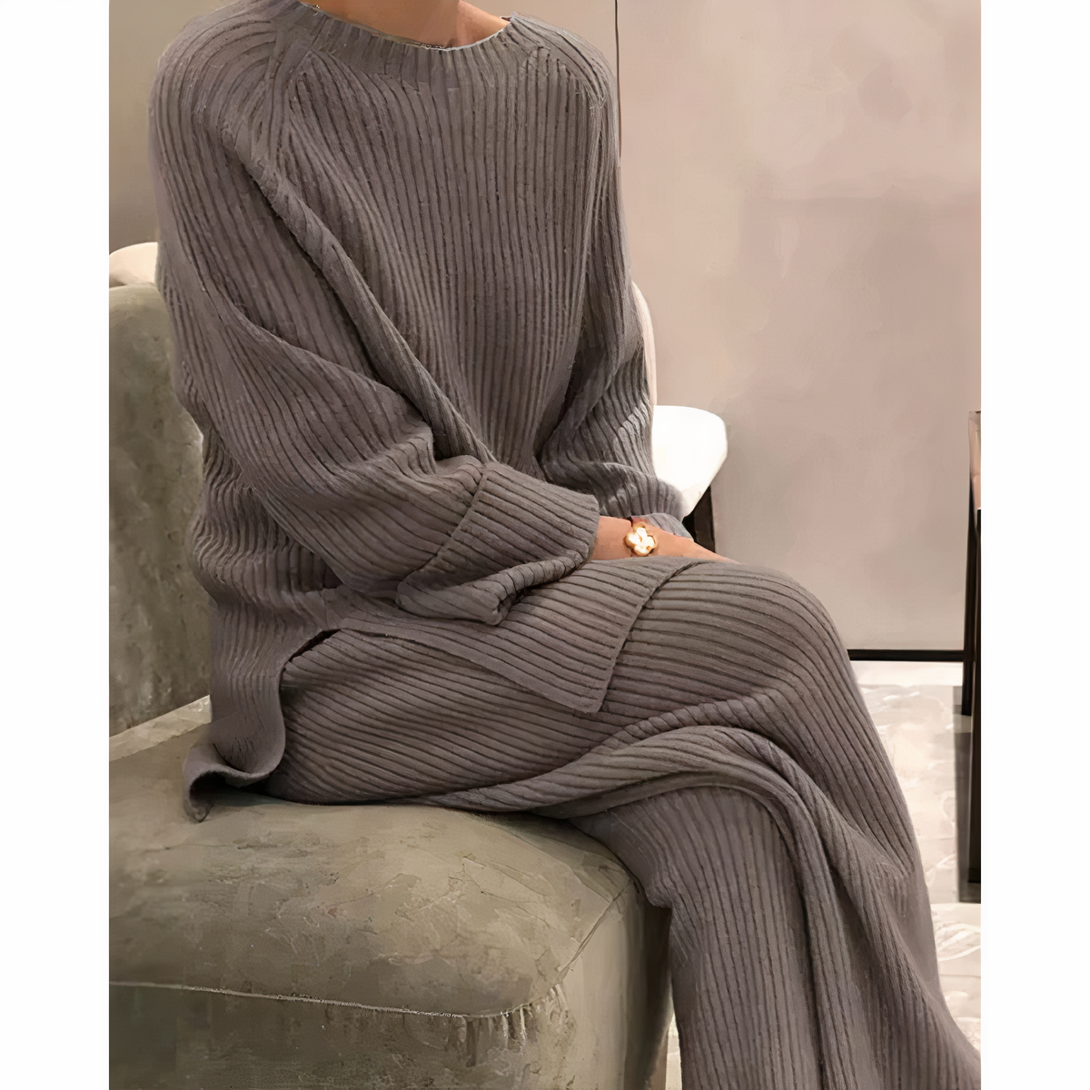 Samantha – Conjunto Cómodo de Jersey & Pantalones