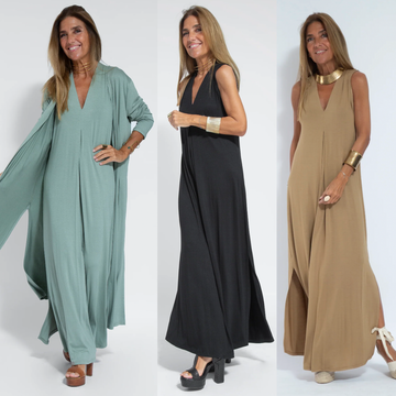Charlot - Vestido y chaleco de mujer, elegante y cómodo.