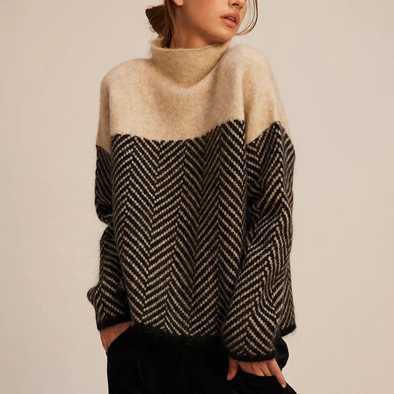 Yancy - Jersey de punto grueso y elegante para mujeres