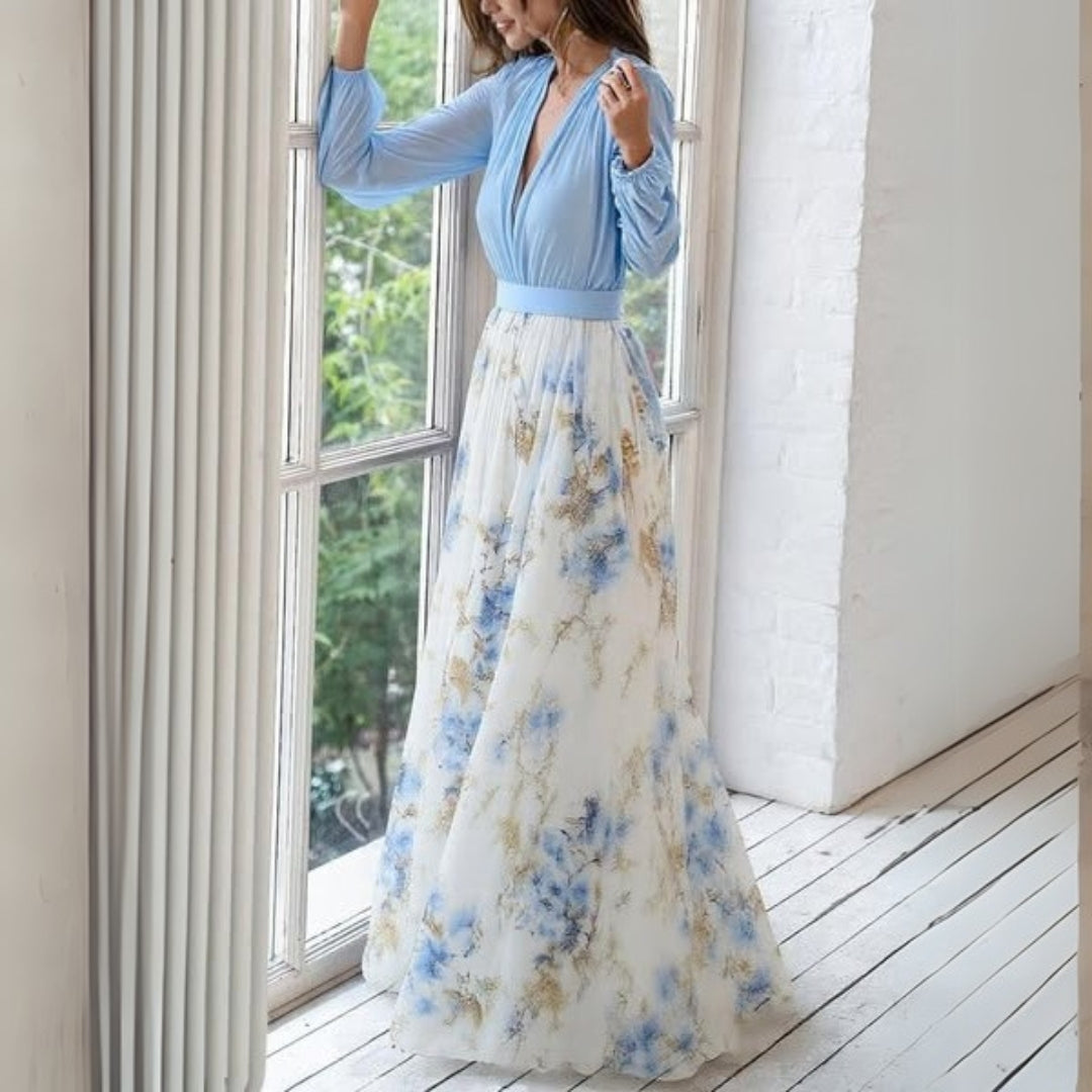 Anastasia - Elegante Vestido Maxi con Estampado de Flores