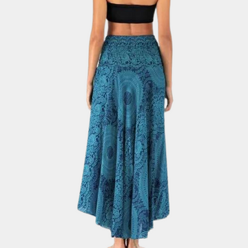 Aida - Falda para mujer, estampado bohemio largo