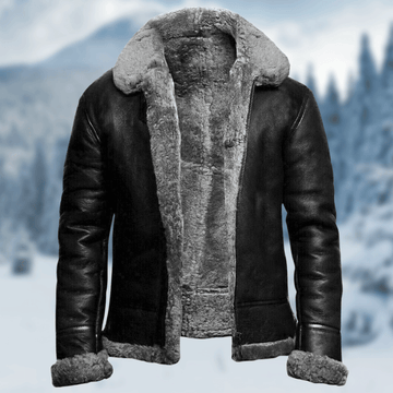 Leandro - Chaqueta de Cuero Robusta para Hombre