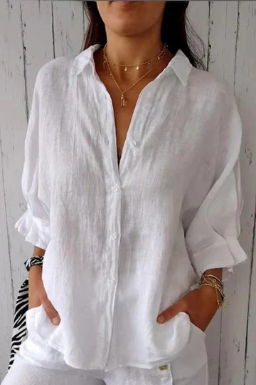 Marion - Camisa abotonada elegante y atemporal para mujer