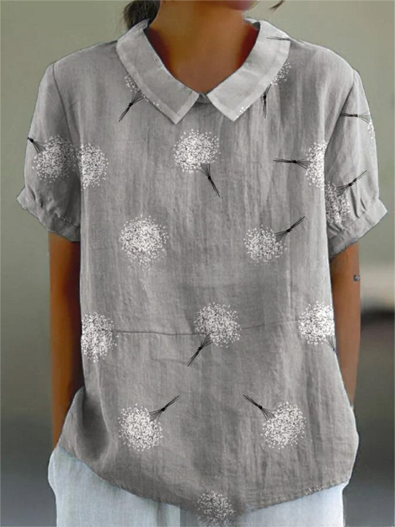 Shelby - Vintage Flores Blusa Mujer Casual