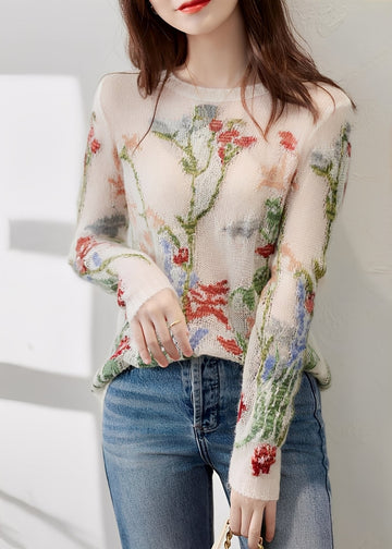 Gisselle - Elegante suéter de punto con diseño floral para mujer