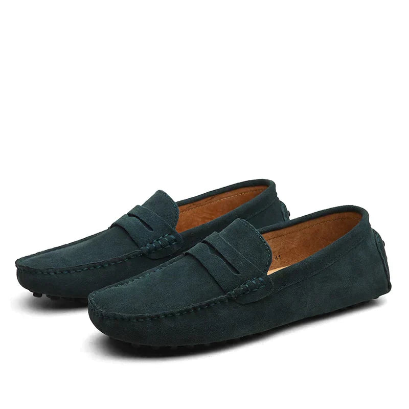Jarl - Mocasines Italianos de Gamuza para Hombres