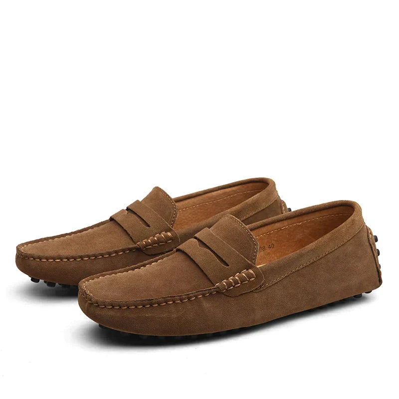 Jarl - Mocasines Italianos de Gamuza para Hombres