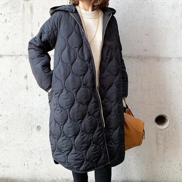 Priscilla - Nueva parka casual con capucha y diseño Argyle
