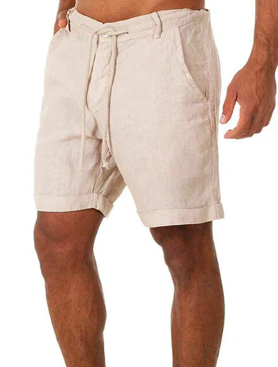 Moritz - Pantalones cortos de lino casuales para el look de verano del hombre.
