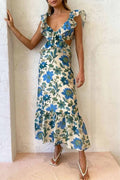 Alma hansen | Elegant Summer Maxi Dress - Sleeveless with Ruffle Straps - Image 7