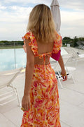Alma hansen | Elegant Summer Maxi Dress - Sleeveless with Ruffle Straps - Image 3