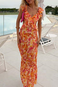 Alma hansen | Elegant Summer Maxi Dress - Sleeveless with Ruffle Straps - Image 2