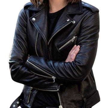 Waleria - Chaqueta de cuero, corte delgado