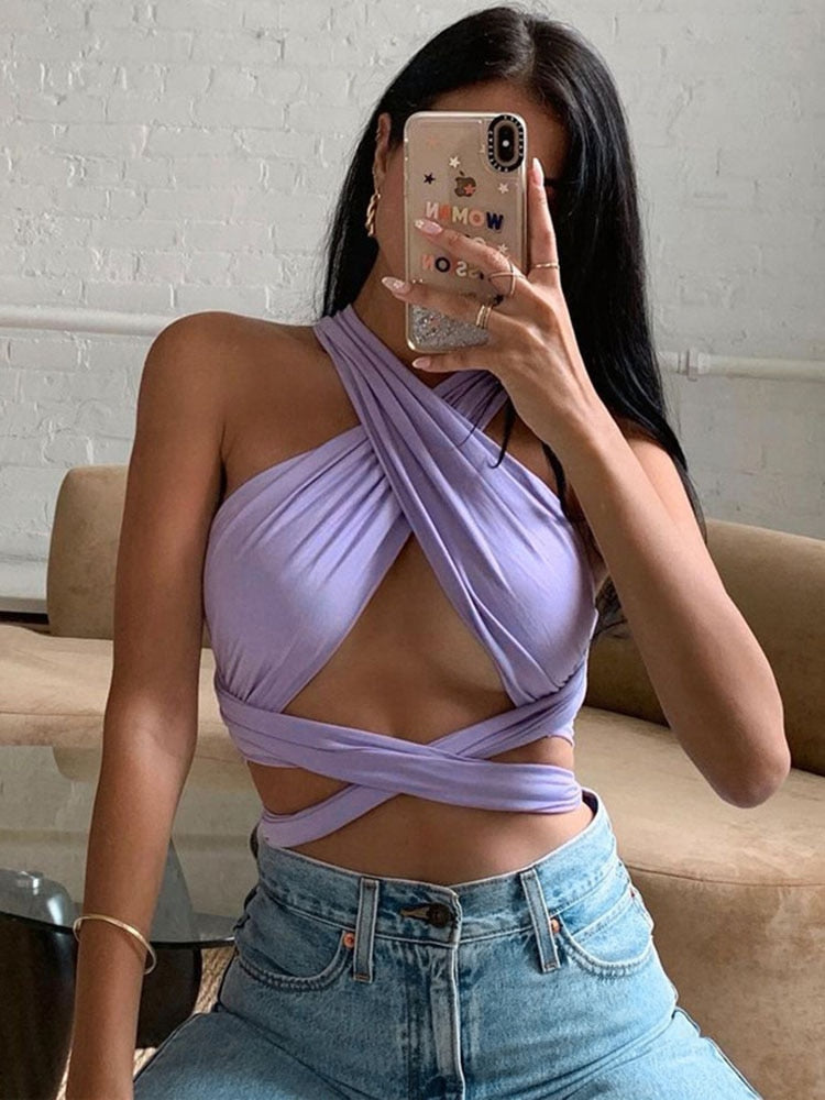 Faustine - Halter Top Un top corto sexy y veraniego