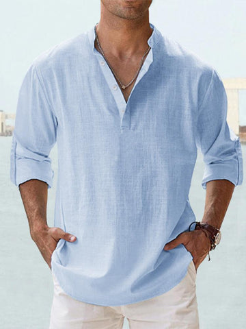 Ohitekah - Camiseta de Lino Hombres, Cómoda & Transpirable
