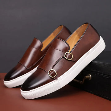 Jerald - Elegantes mocasines para hombre con apariencia de cuero