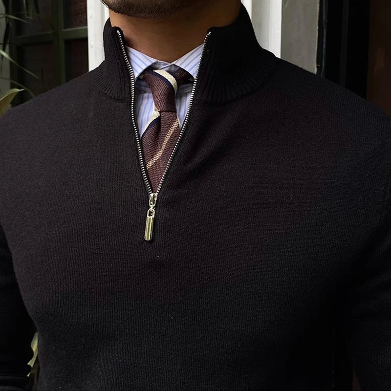 Orion - Suéter para Hombres con Media Cremallera Elegante