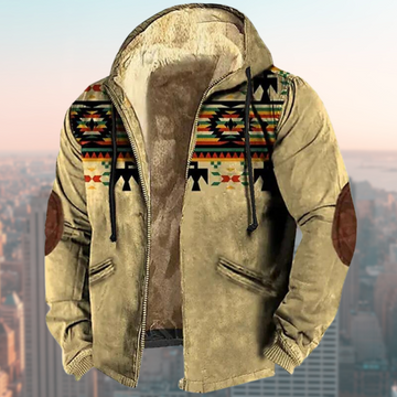 Laszlo - Chaqueta con capucha con estampado tribal