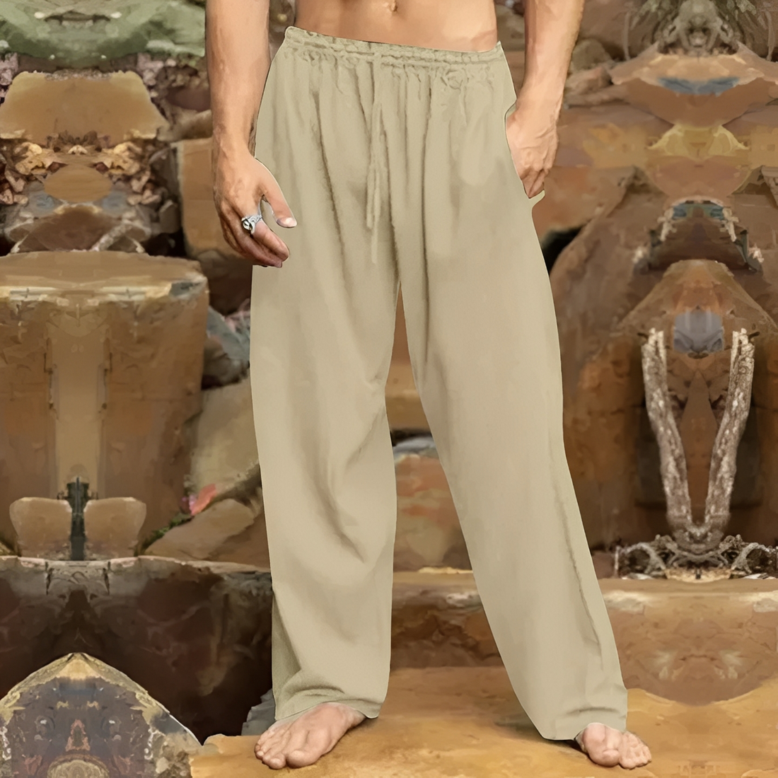 Norlan - Pantalón holgado y transpirable para hombre