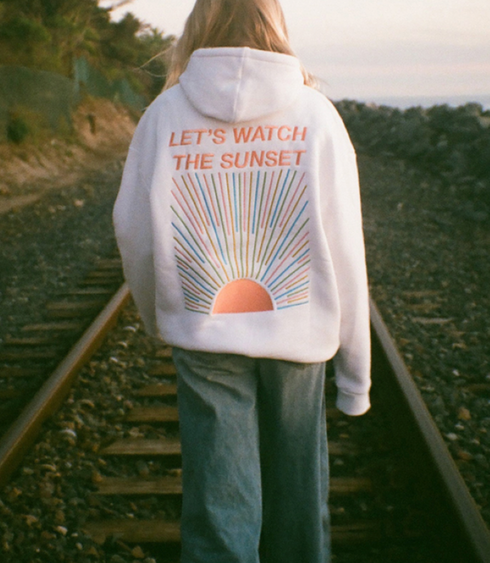 Katie - Sudadera con capucha elegante Sunset para mujer