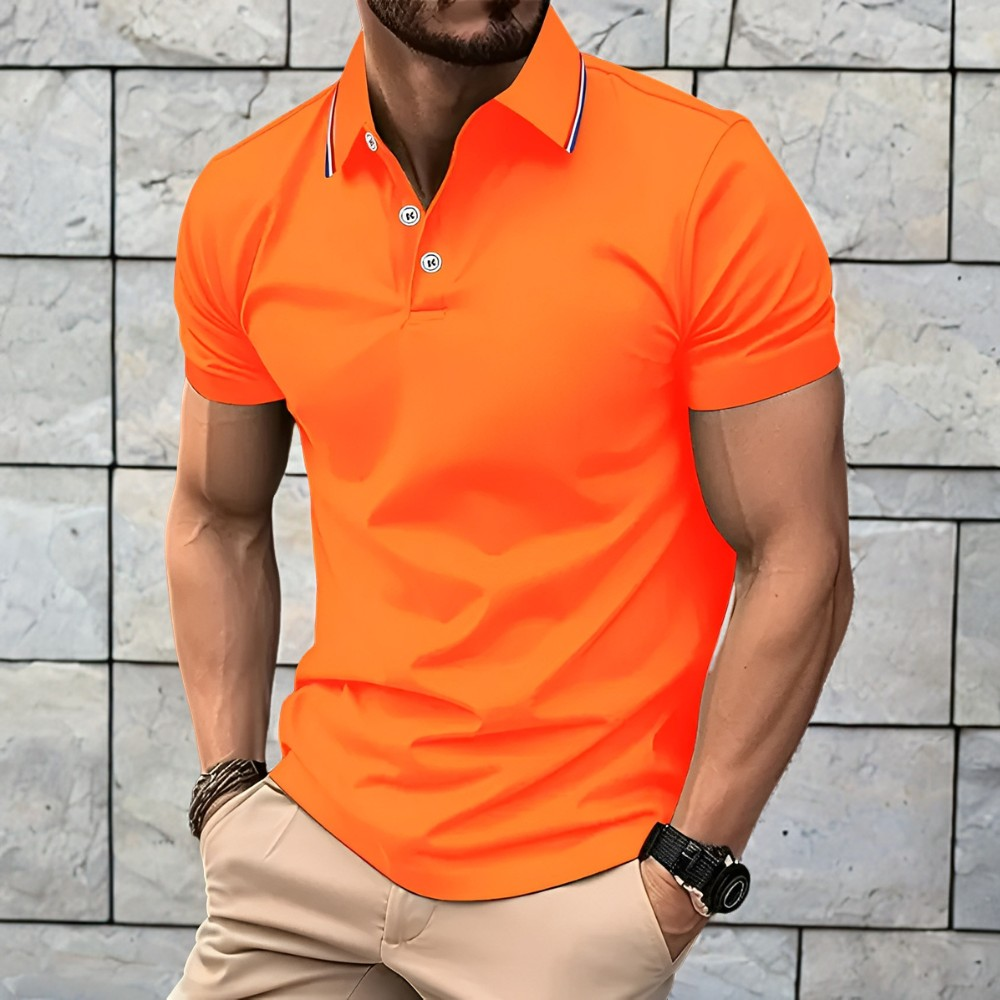 Crosby - Polo Casual de Manga Corta para Hombres