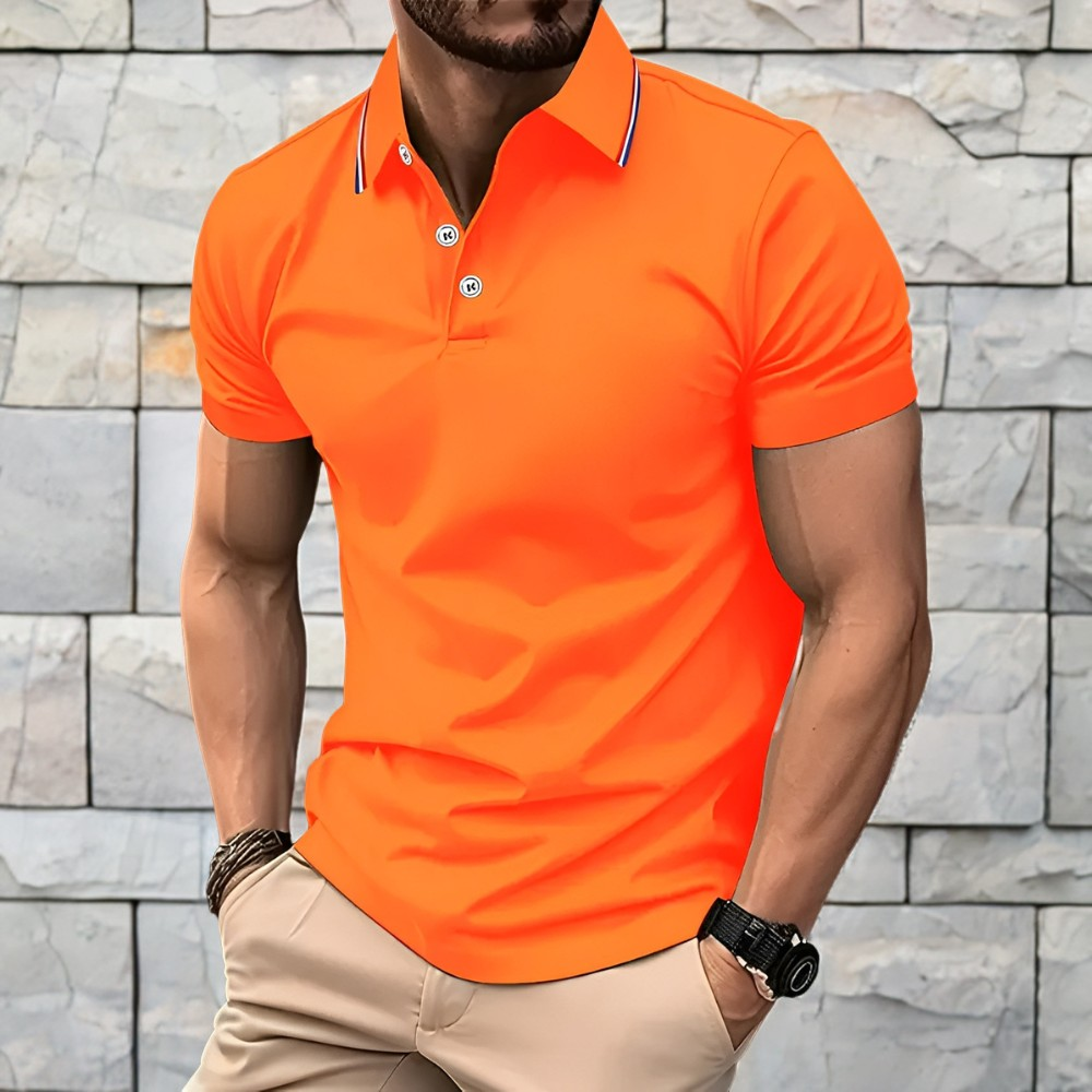 Crosby - Polo Casual de Manga Corta para Hombres