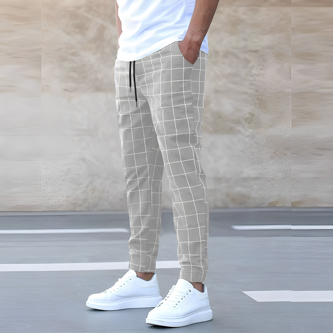 Raynard - Pantalón casual de cuadros para hombres
