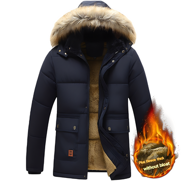 Crispian - Abrigo Parka Caliente con Capucha Removible para Hombres