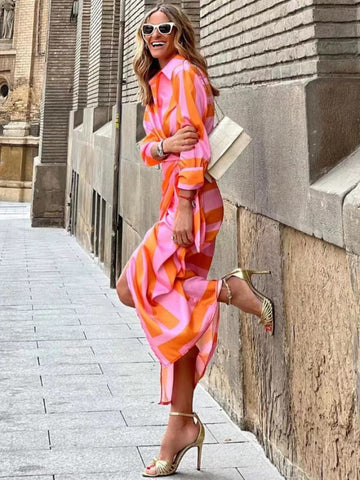 Arkisha - Vestido Envolvente Midi Elegante para Mujer