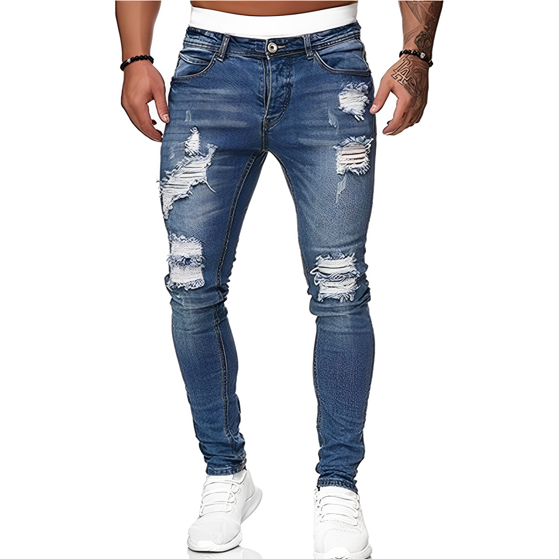 Claud - Jeans ajustados con roturas para hombres