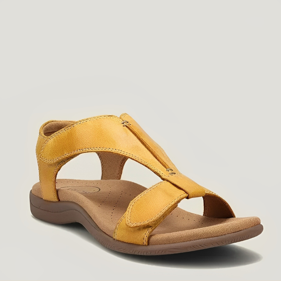 Rosemarie - Sandalias con Cuña Ortopédica de Cuero para Mujer
