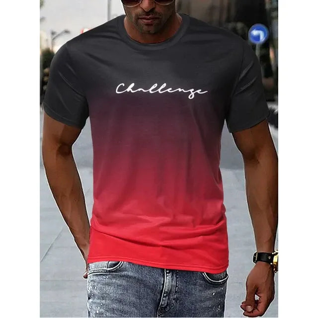 Benjamin - Camiseta vintage para hombres, estilo degradado de color