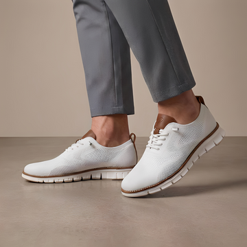 Nelson - Zapatos casuales con cordones de punto para hombre