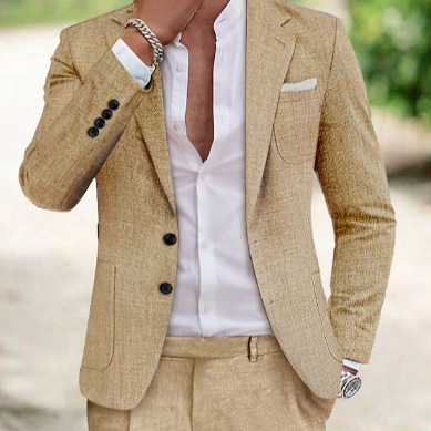 Karl - Traje de Lujo de Lino para Hombres