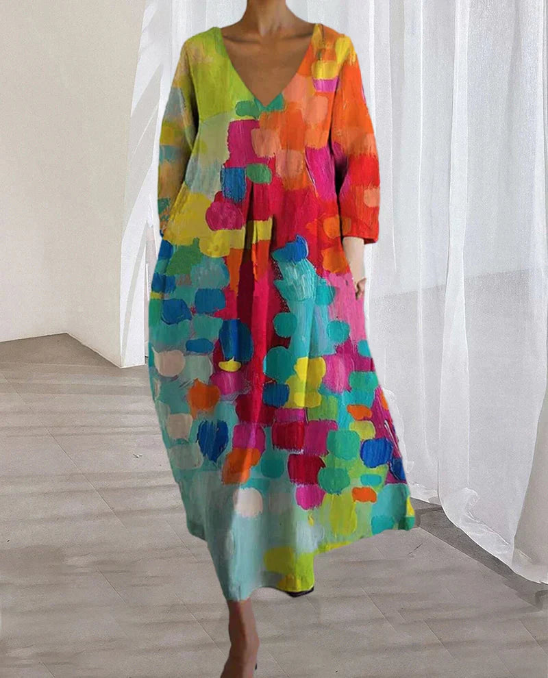 Alina – Vestido colorido con estampado para mujeres
