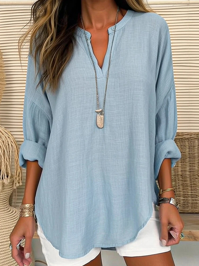 Eliza - Blusa Casual de Lino