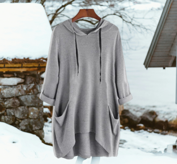 Katinka - Sudadera para Mujer con Bolsillos Asimétricos