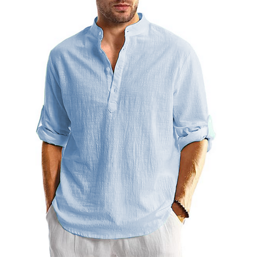 Russell - Camisa de hombre de manga larga, estilo casual