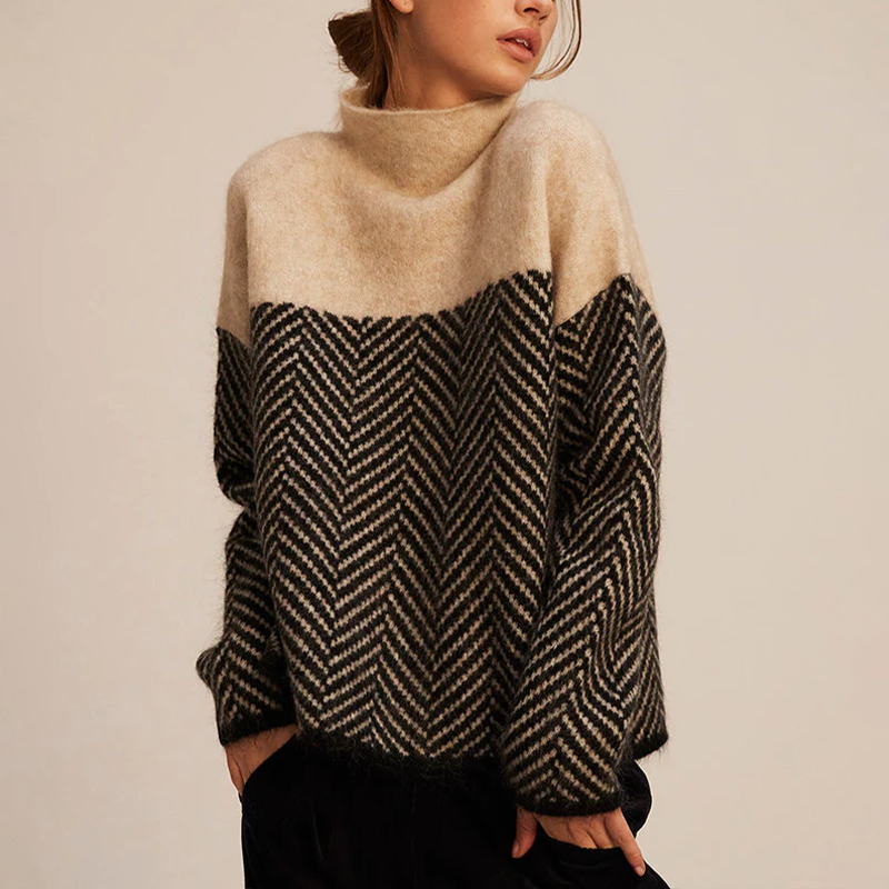 Sina - Elegante Suéter de Cuello Alto Mujer