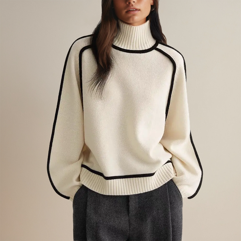 Aurora - Acogedor Jersey de Cuello Alto para Mujer