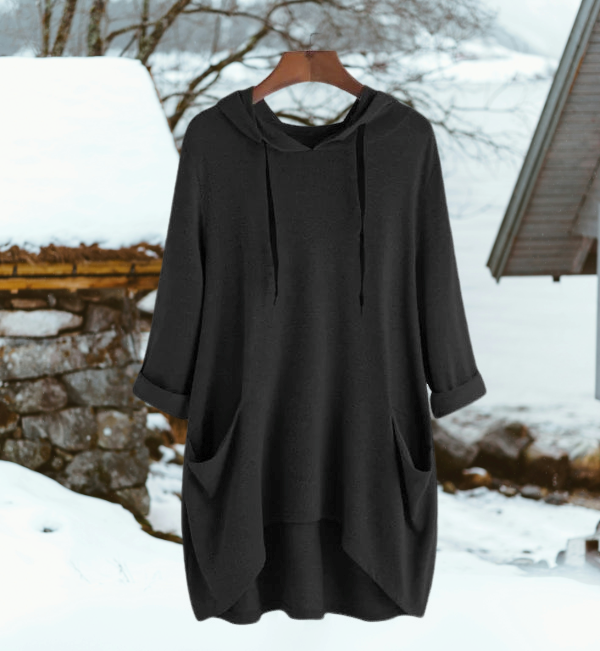 Katinka - Sudadera para Mujer con Bolsillos Asimétricos