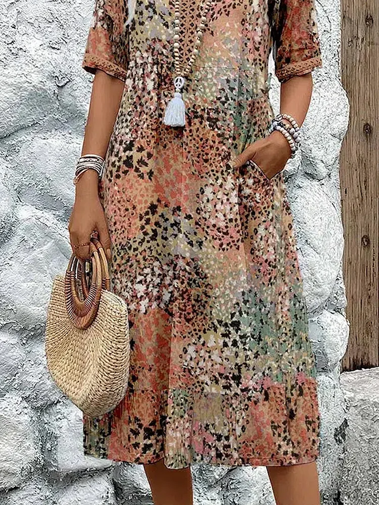 Caramina - Elegante Vestido Midi Mujer Suave