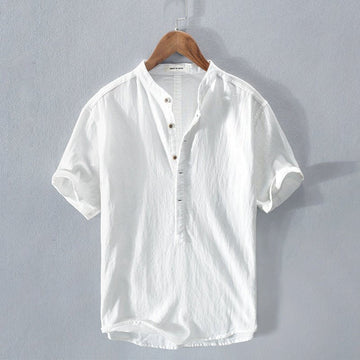 Ismael - Camisa de lino casual con manga corta