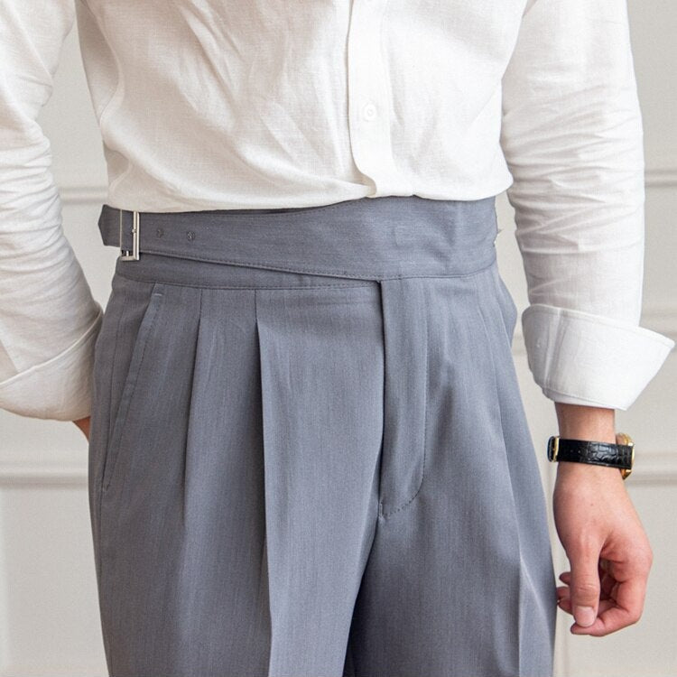 Bronson – Pantalón informal con hebilla ajustable para hombres